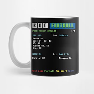 90s Nostalgia TV Football Results Dad Gift Mug